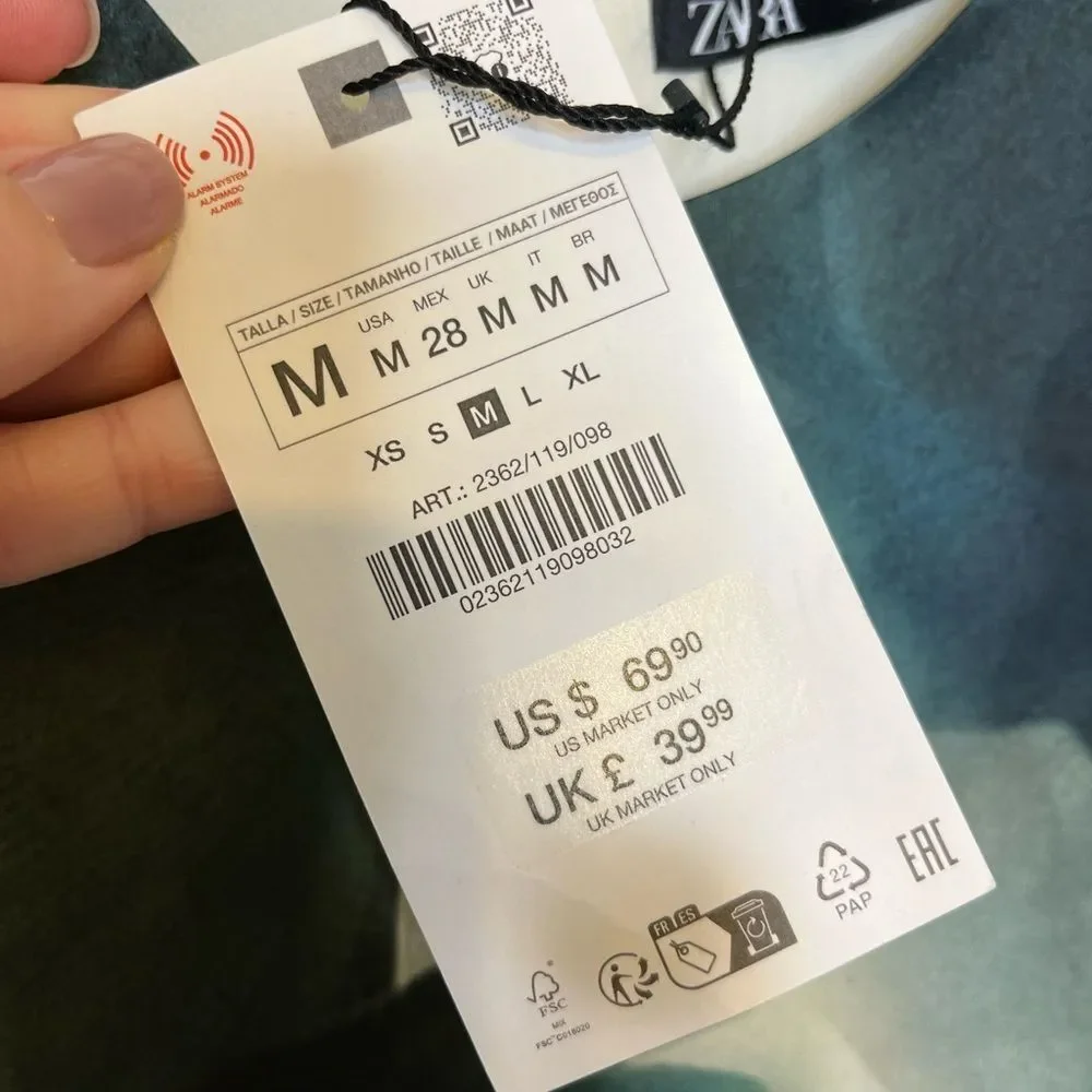 Zara Printed Satin Effect Midi Dress M - Picture 3 of 7